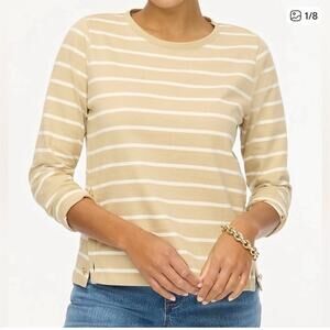 J Crew Factory Side Snap Long Sleeve Stripe Top Size XXS